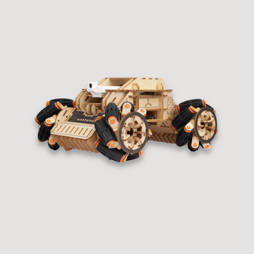 Woodmaster 3D Wooden Puzzles RC Omni Chariot - Wood Color
