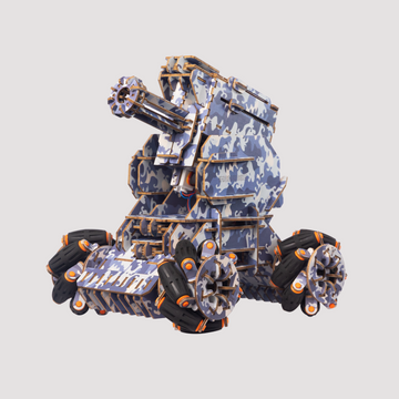 Woodmaster 3D Wooden Puzzles RC Artillery Chariot - Navy Color