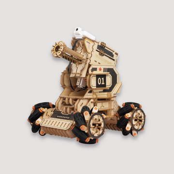 Woodmaster 3D Wooden Puzzles RC Artillery Chariot - Wood Color
