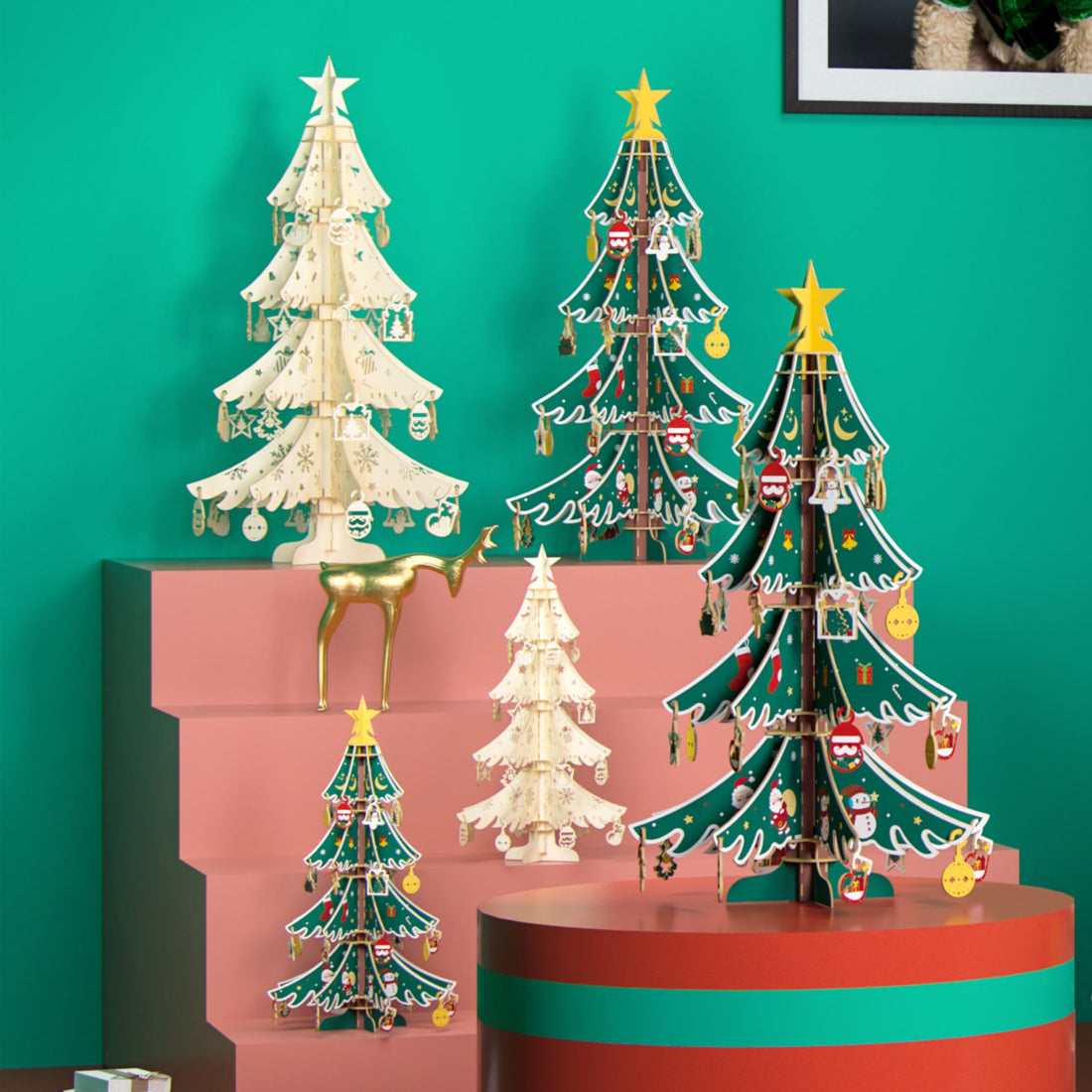 3D Wooden Puzzles Christmas Tree