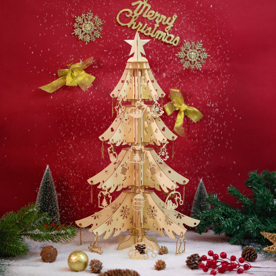 3D Wooden Puzzles Christmas Tree