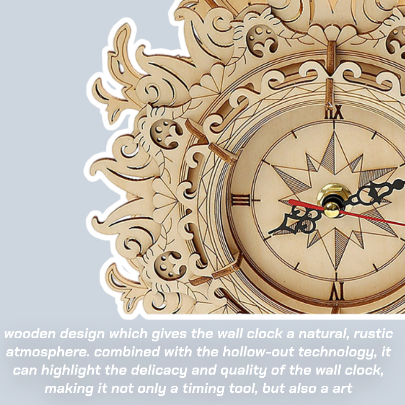 3D Puzzles for Adults Wooden Clock kit DIY Build Mechanical Wall Clock Hanging Pendulum Clock Puzzle Gift for Aldult and Teens