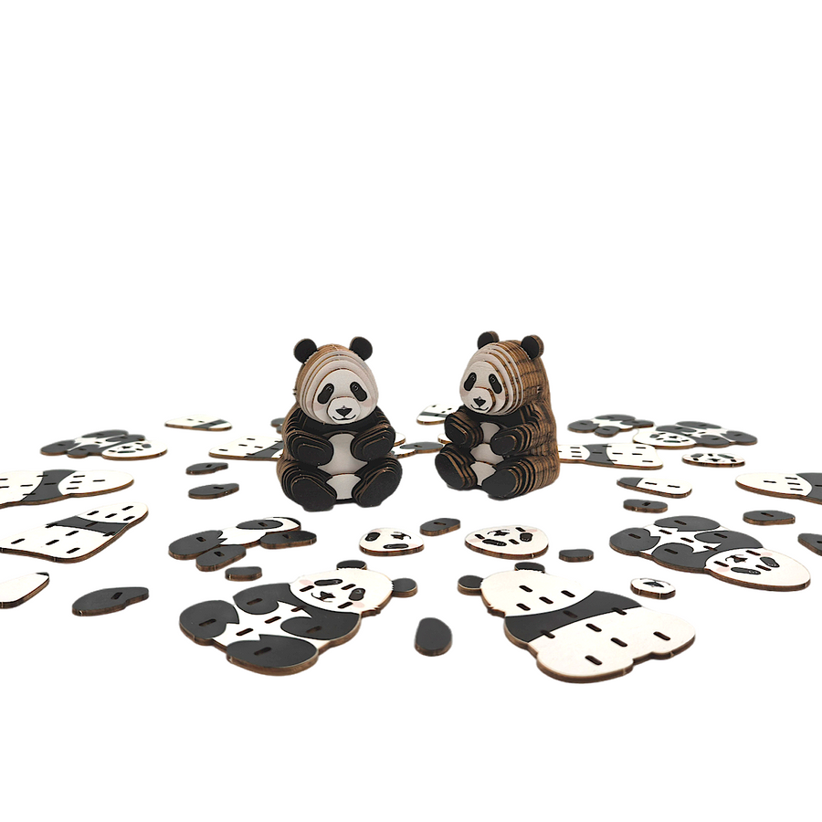 Wooden Puzzle Panda Toys for Kids