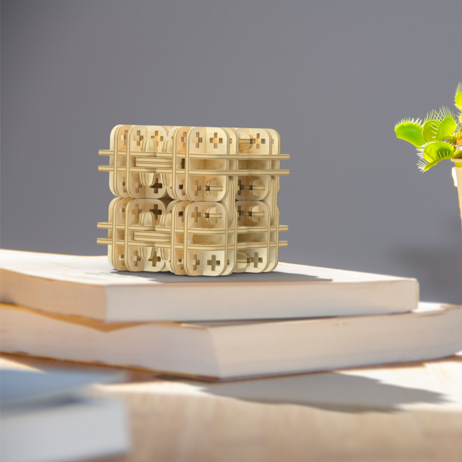 3D Wooden Puzzles Decompress Rubik's Cube