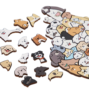 Wooden Puzzles  Cat/ Dog / Panda Puzzle  Wood Puzzles Adult and kids  Wooden Jigsaw Puzzles Unique Shape, Birthday Gifts, Family Games