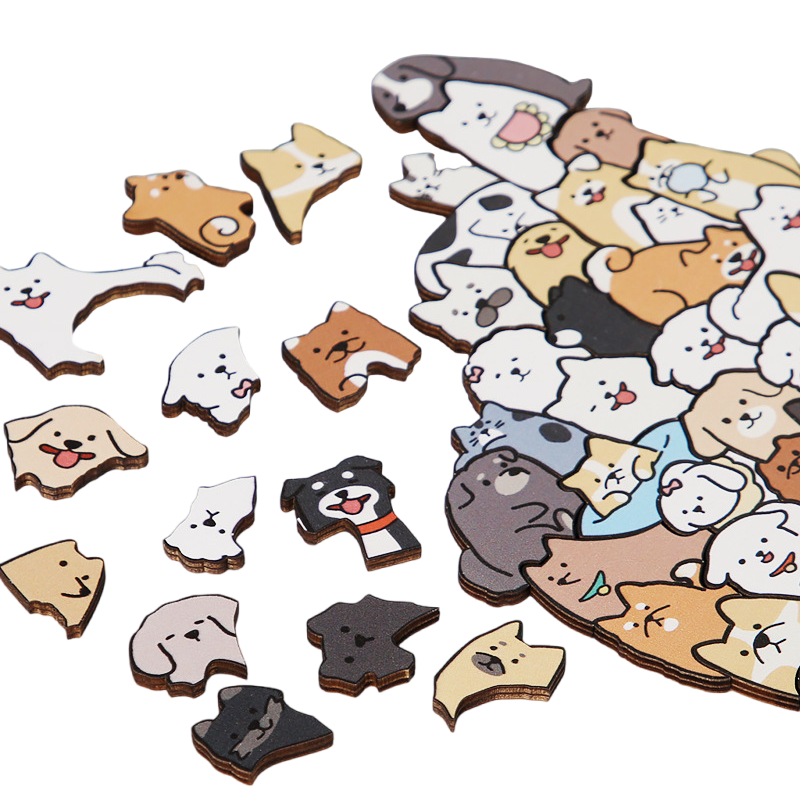 Wooden Puzzles  Cat/ Dog / Panda Puzzle  Wood Puzzles Adult and kids  Wooden Jigsaw Puzzles Unique Shape, Birthday Gifts, Family Games