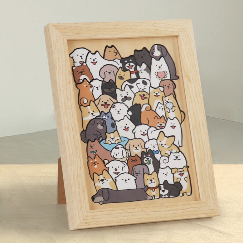 Wooden Puzzles  Cat/ Dog / Panda Puzzle  Wood Puzzles Adult and kids  Wooden Jigsaw Puzzles Unique Shape, Birthday Gifts, Family Games