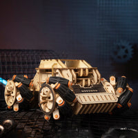 Woodmaster 3D Wooden Puzzles RC Omni Chariot - Wood Color