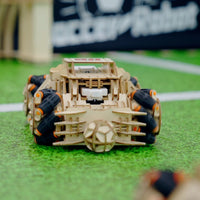 Woodmaster 3D Wooden Puzzles RC Soccer Chariot - Army Color