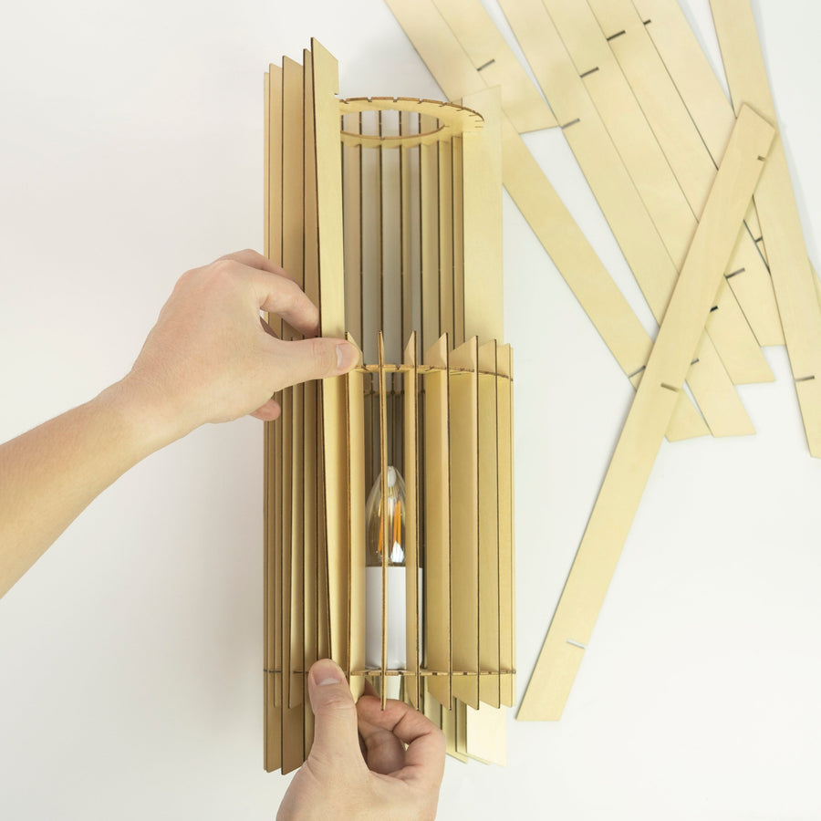 3D Wooden Puzzles Lamp - Linear